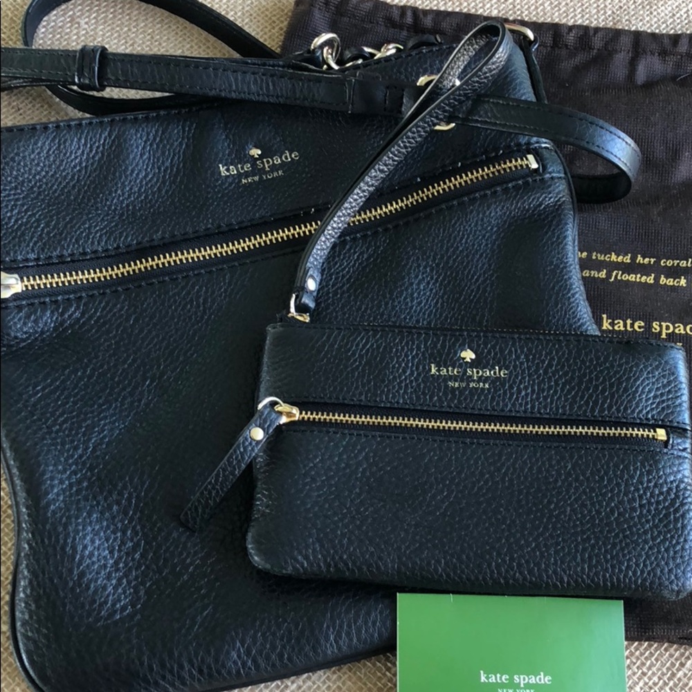 Kate Spade cross body with matching wristlet
